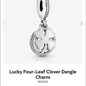 Pandora Lucky four leaf clover necklace